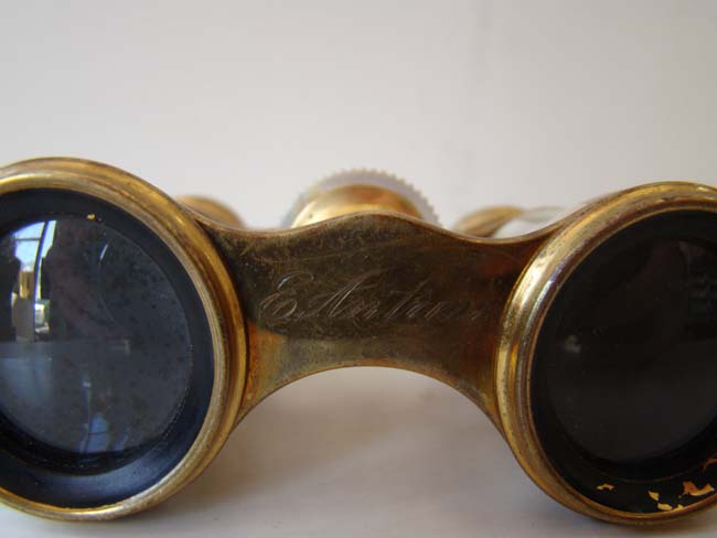 A fine pair of French 19th century mother-of-pearl Opera glasses made by Lemaire of Paris circa 1890 — image 3